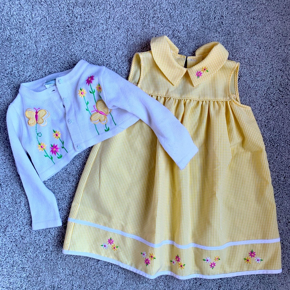 Rare editions 4t dress and sweater VGUC.